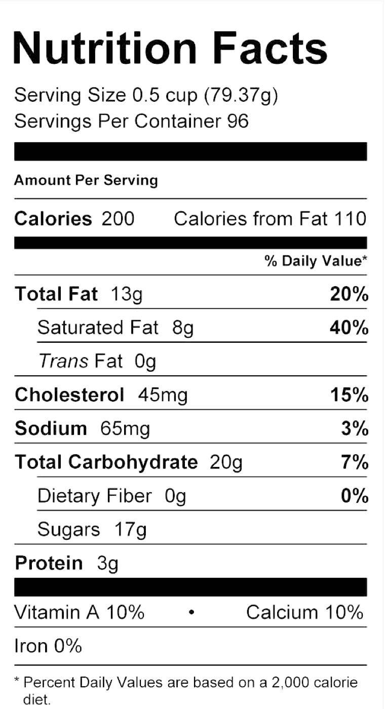 Nutrition Facts for Jaggy Oats